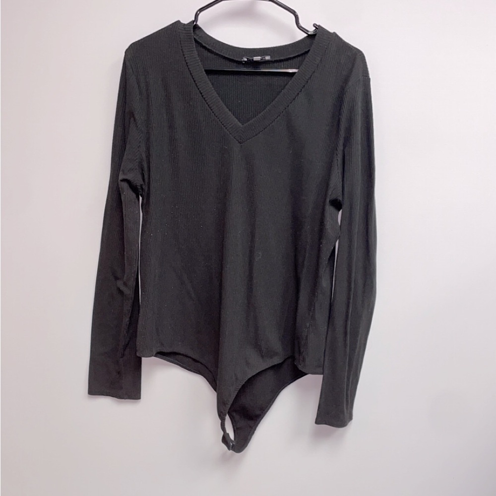 White Birch Black Long Sleeve Bodysuit